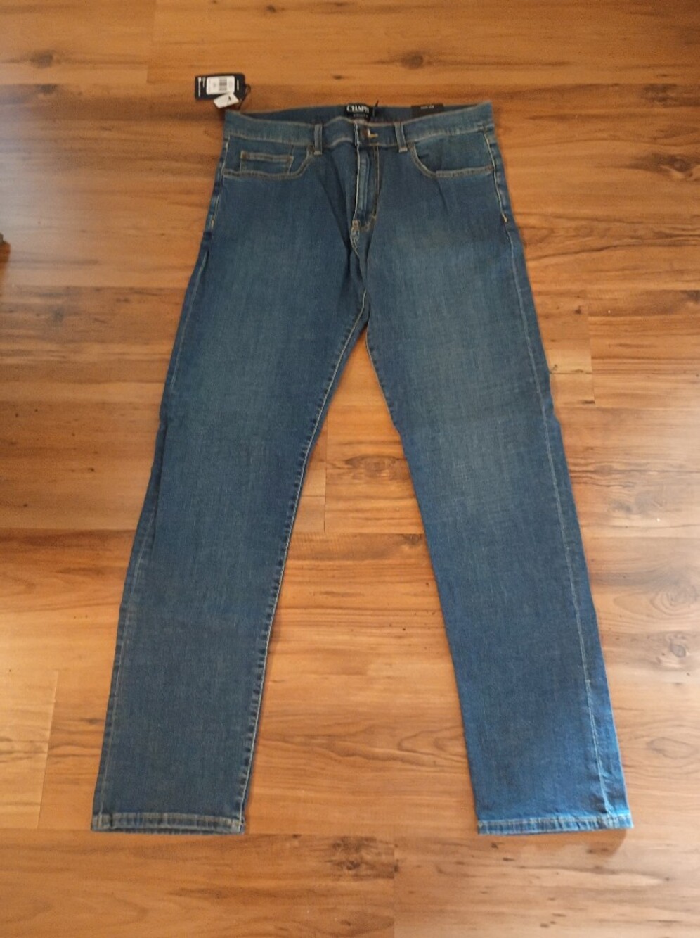 Chaps Men's Straight Jeans in Blue Denim